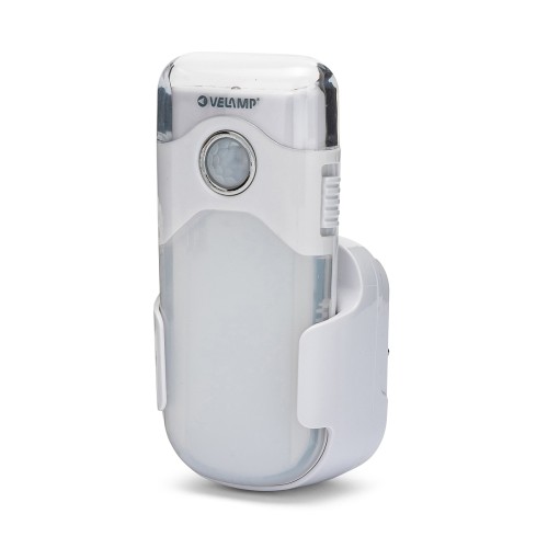 Punto de luz con detección de presencia + luz de emergencia + linterna LED con enchufe europeo horizontal NIGHT GUARD 2